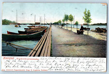 Karlstad Sweden Postcard View of Kanikenas Promenade c1910 Antique Posted