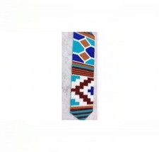 1 Drop Even Count Peyote Bead Pattern - Ethnic #2 Blue Cuff Bracelet