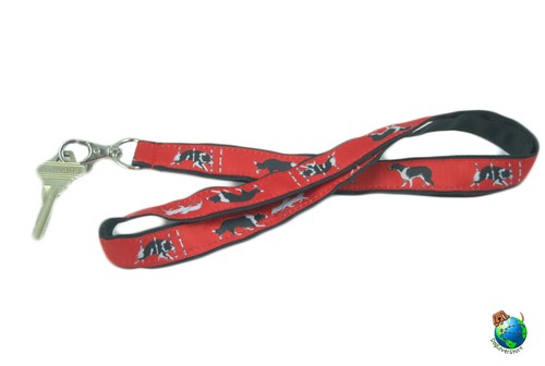 Border collie lanyard - collie, key