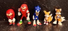 Lot Vtg Sonic The Hedgehog SEGA Tomy Figurines Knuckles, Tail, Sonic, & Miles