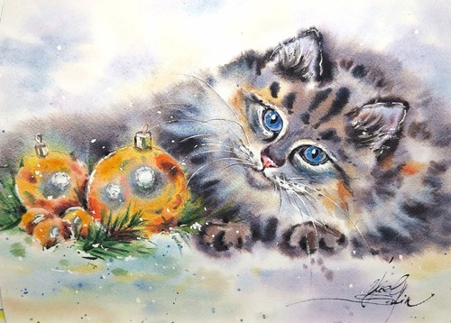 Peinture originale aquarelle