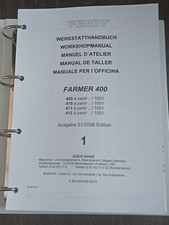 Fendt Farmer 400 409 410 411 412 Manuel de service d'entretien réparation