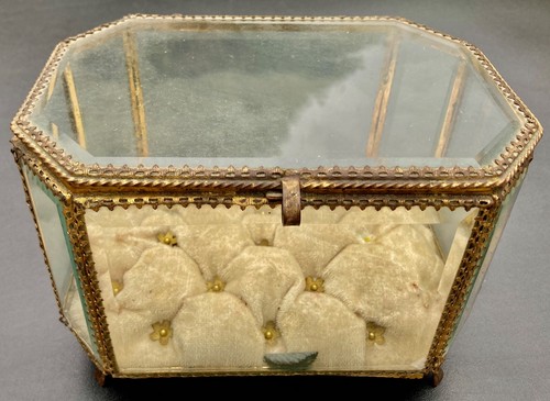 Coffret ancien verre biseauté