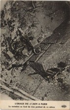 Old postcard Paris Storm of