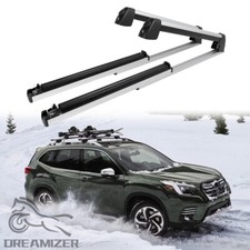 Ski Snowboard Roof Rack Carriers Crossbars w/ Lock For Subaru Outback Forester
