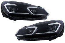 Phares LED pour VW Golf 6 VI 08-13 Facelift G7.5 Feu Argent Flowing Dynamic LHD