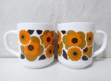 2 mugs arcopal lotus orange