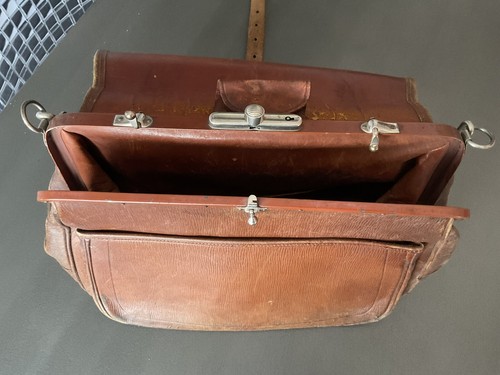 Ancienne sacoche cuir - sacoche,