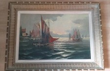 Ancien tableau marine huile