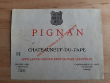 wine label chateauneuf du pape Pignan Reynaud Rayas 75cl Original wine label
