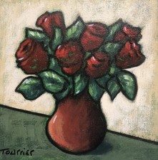 Tableau Fleurs Roses dans un