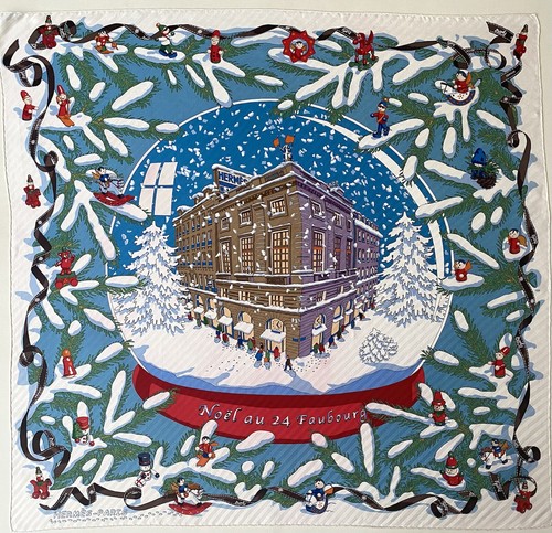 Carré soie hermes noël - soie,