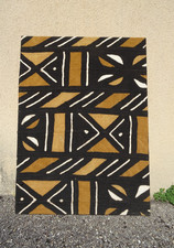 Ancienne tenture tissu peint