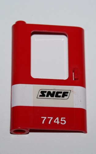 Lego red door - red, with
