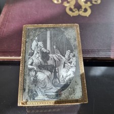 BOITE A Délices Début XIXè Décor Musiciens Miroir Confiserie French Early 19thC