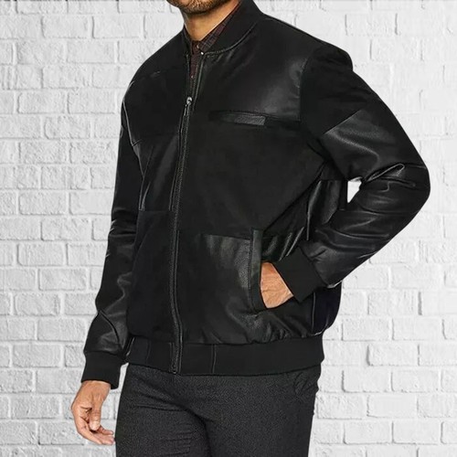 Veste cuir noire douce - en,