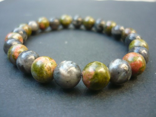 Bracelet perles unakite - de,