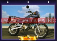 HONDA NX 250 NX250 1989 (1988-1996) : Fiche Moto #001151