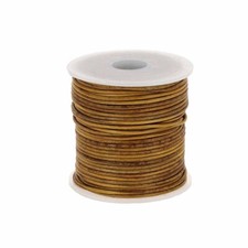 Lacet en cuir teinté Rond -