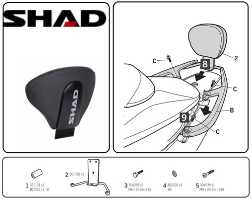 Shad dosseret noir - shad,