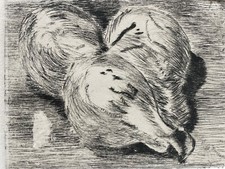 Gravures signée et numérotée, nature morte aux poires
