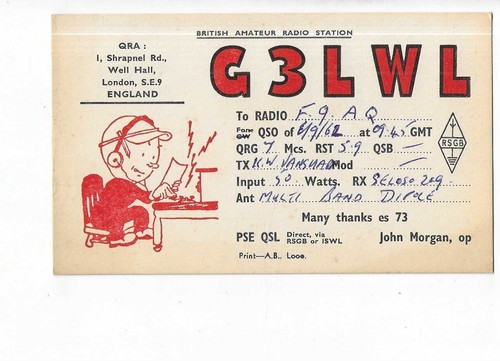 Carte qsl radio - radio, amateur