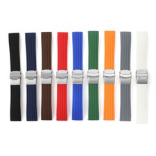 Bracelet de Montre Silicone Caoutchouc Déployante dégagement rapide 18/22/24mm