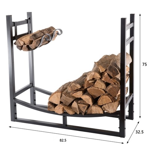 Rangement bois acier - à,