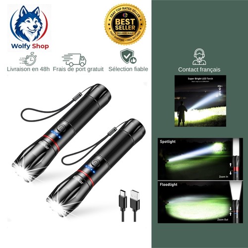 Lampe torche led rechargeable - lampe,