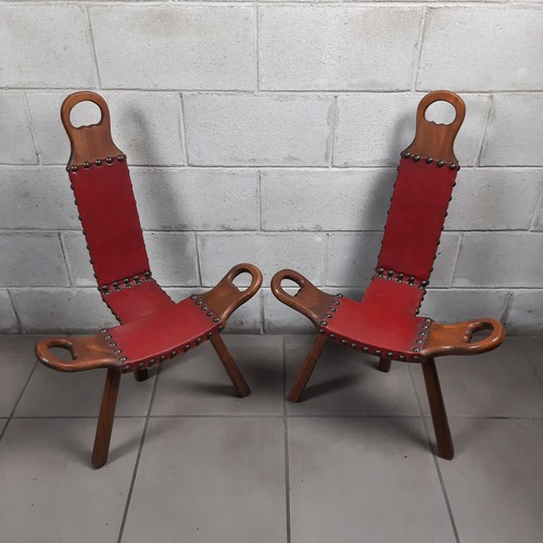 Chaises brutalistes bois - chaises,