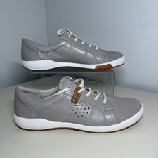 Romika Sneakers Womens 40 Grey Cordoba Leather Lace Up Low Top Athletic