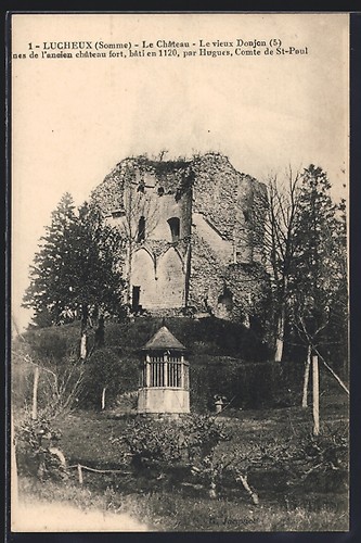 Cpa lucheux château le - cpa,