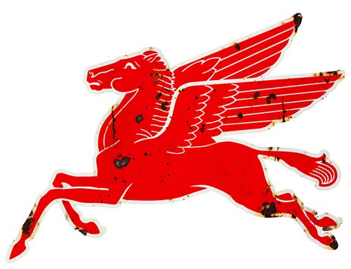 Mobil red flying pegasus - red,