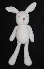 🍀Doudou Lapin Rose TARTINE ET CHOCOLAT Noeud Dans Le Dos Peluche  32 Cm