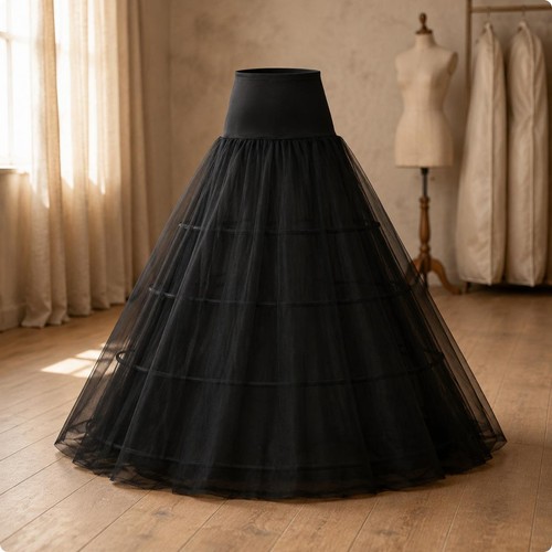 Jupon ample noir - jupon, long