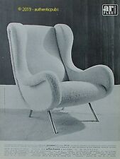 1956 ARFLEX ADVERTISEMENT SOFA CHAIR PIRELLI FRENCH AD PUB VINTAGE 