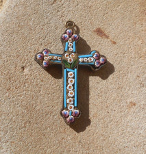 Small Cross Pendant in Micro Mosaic!
