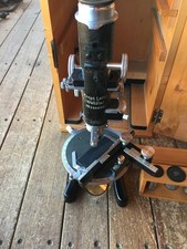 ANTIQUE ERNST LEITZ WETZLER MICROSCOPE WITH EXTRAS