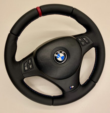BMW E92 E91 E93 E9X M STEERING WHEEL E87 E84 E82 E88 RED STRIPE COMPLETE