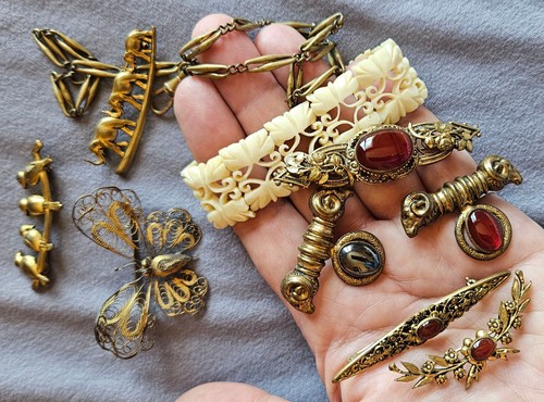Lot bijoux anciens pour - 10,