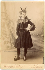 Ludovic, Narbonne, Child in Carnival Costume Vintage Albumen Print Print al