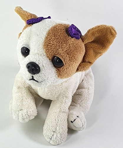 Peluche doudou chien blanc - peluche,