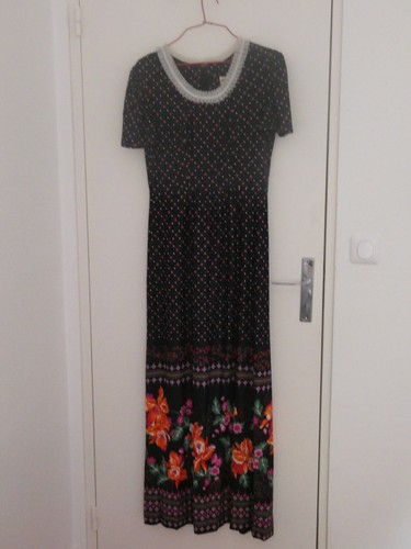 Vintage robe longue maxi - robe,
