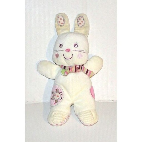 Doudou lapin blanc echarpe - doudou,