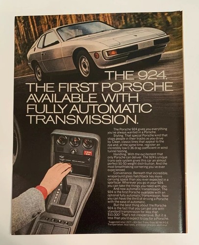 1977 porsche 924 - print, ad