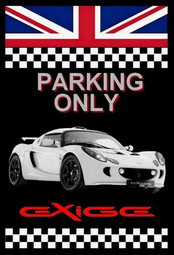 Plaque parking only lotus - parking,