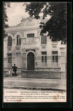 Old postcard Pithiviers, popular establishment of cheap baths-showers 