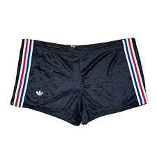 FRANCE 70s 80s RARE FOOTBALL SHINY NYLON SHORTS JERSEY MAILLOT ADIDAS VENTEX XL