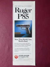 9/1988 PUB STORM RUGER P85 9MM AUTOMATIC AUTOMATIC AUTOMATIC PISTOL ORIGINAL AD
