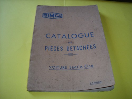 Catalogue pieces detachees - catalogue,